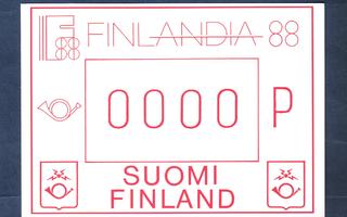 Postimerkkikortti: Finlandia -88..Frama automaattimerkki..