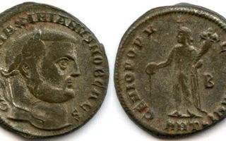 ANTIIKIN ROOMA: Galerius, Æ-Follis, Antiokia v. 299-300