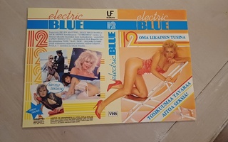 Electric blue 12 VHS kansipaperi / kansilehti