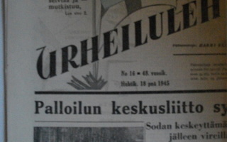 Suomen Urheilulehti Nro 16/1945 (25.2)