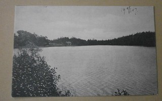 Åland, Jomala, rantanäkymä, asutusta, mv pk, p. 1907