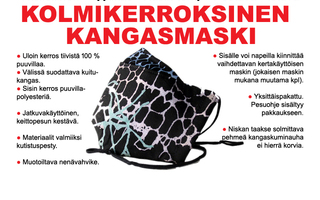 Uudelleenkäytettävät maskit Anin Pajasta