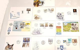 Ahvenanmaa Åland FDC  10 kpl Toimituskulut VAIN 2,60 e