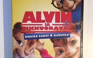 Alvin Ja Pikkuoravat 1-4 (4DVD) Puhuttu myös suomeksi! UUSI