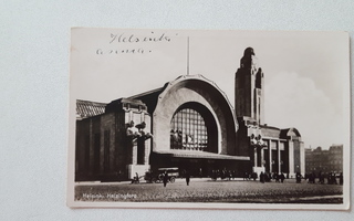 Vanha postikortti, Helsinki Rautatieasema