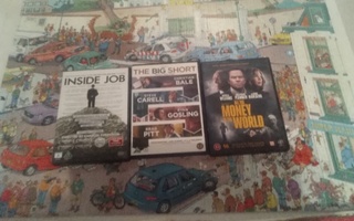 3  dvd elokuvaa rahasta inside Job