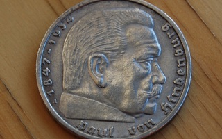 5 Mark 1935 Saksa Kolmas valtakunta, Hopea