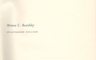 Monroe C. Beardsley - Aesthetics - 1958