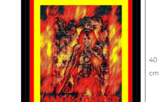Alice Cooper canvastaulu 30 cm x 40 cm musta kehys