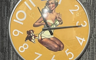 Pin up-seinäkello