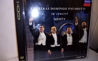 2 VIDEO-CD : CARRERAS DOMINGO PAVAROTTI :  IN CONCERT MEHTA