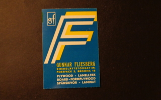 TT-etiketti Gunnar Fliesberg