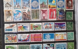 Suomi postimerkit 74kpl (leimatut)