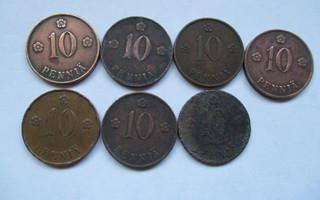 10 penniä 1921 - 1940