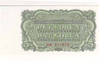 Tšekkoslovakia 5 Korun v.1961 UNC P-82b