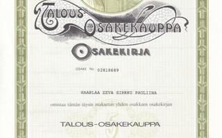 1987 Talous-Osakekauppa Oy, Helsinki pörssi
