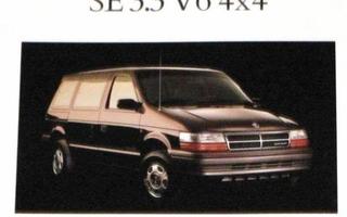 1993 Chrysler Voyager SE 3.3 V6 4x4 esite - KUIN UUSI