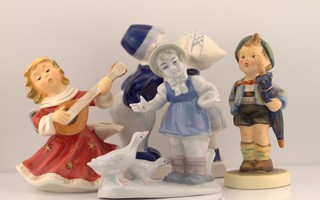 Four porcelain figurines From V.E.B. Kunstporzellan Ilmenau