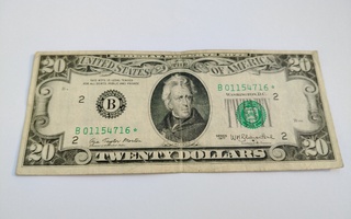 USA 20 Dollaria, sarja 1977, B=New York, tähtiseteli