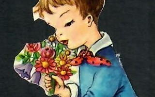 AFKH 70 - Pieni poika, kukkakimppu ja appelsiini