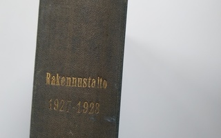 Rakennustaito -lehden vuosikerrat 1927 - 28 sidottuna