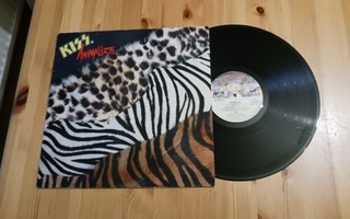 Kiss – Animalize lp orig 1984 Finland Press Hard Rock