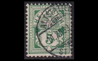 Sveitsi 53 o Risti 5 C vihreä Altstätten 11.XII.99 (1882)