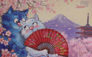 Irina Zeniuk siniset kissat keväisessä Japanissa