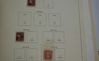 Isobritania kuningatan postimerkkejä 1854 ja 1855 ja 1841