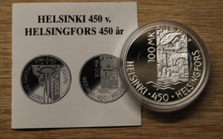 100 markkaa 2000 Helsinki 450 vuotta (proof)