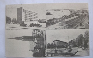 VANHA Postikortti Kotka Rautatie Juna ym 1948