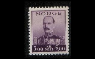 Norja 194 ** Haakon VII 5.00 kr (1937)