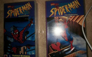 VHS videokasetti Hämähäkkimies Spiderman osat 3 & 2,  2 kpl