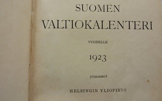 SUOMEN VALTIOKALENTERI vuodelle 1923