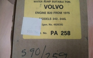 Volvo B20 242, 244 Vesipumppu PA258, 590-259 OEN:462639