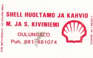 Oulunsalo. SHELL. M. ja S. Kiviniemi    b370