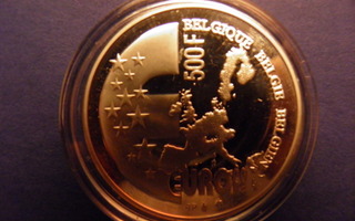 Belgia 500 frangin hopearaha v. 2001