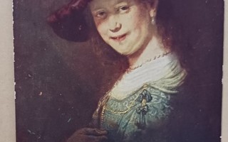 Rembrandt: Saksia, vanha taidekortti, ei p.
