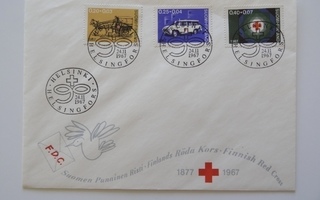 FDC suomen punainen risti 1877-1967, PK 2€