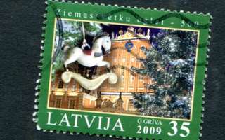 LATVIA,  JOULUMERKKI ORNAMENTTI JA RAKENNUS  35 S,  2009