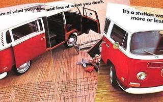 1972 VW Transporter bussi esite - 18 siv - KUIN UUSI