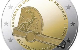 2€ Juhlaraha Slovenia 2024 Kansallis- ja yliopistokirjasto