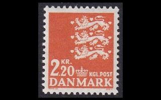 Tanska 461 ** Vaakuna 2,20 kr oranssi (1967)