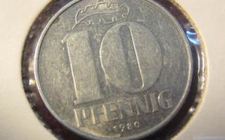 10 pfennig 1980A  DDR