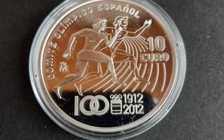 Espanja 2012, 10e, 925-hopeaa 27g, Proof