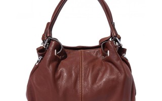 Brown Soft calf-skin leather shoulder bag