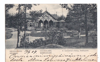 VANHA Postikortti Helsinki Korkeasaari 1904