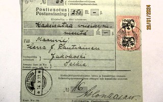 1923 Kiihtelysvaara postiosoitus