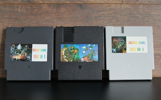 NES 3 x monipelikasetit, Golden Game, SMB3 (ASI)