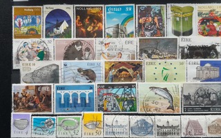 IRLANTI n.1970-90 LEIMATTUJA postimerkkejä 31 kpl